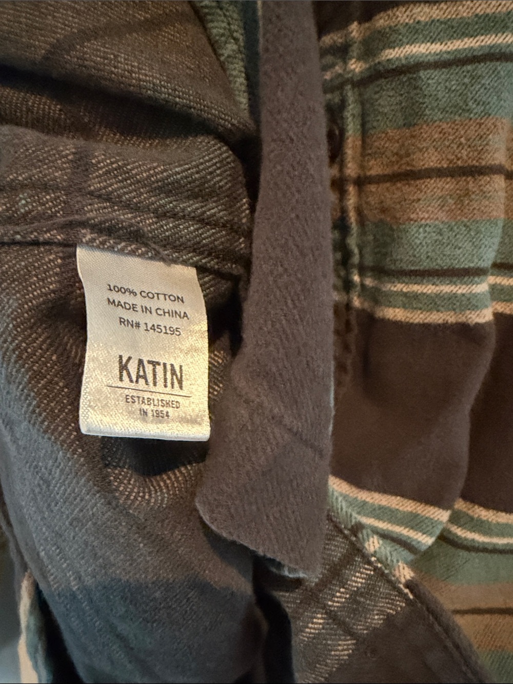 Katin Men’s Striped Button-Up flannel XXL - Picture 4 of 6